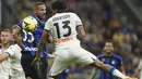 Inter Milan bisa mengamankan tiga poin setelah mengalahkan Atalanta dengan skor 3-2. (AP Photo/Antonio Calanni)