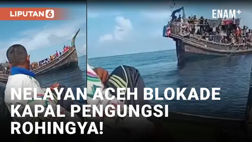 VIDEO: Mau Berlabuh di Aceh, Kapal Pengungsi Rohingya Dihalau Nelayan
