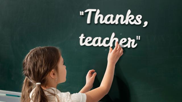 Ilustrasi terima kasih guru, wali kelas