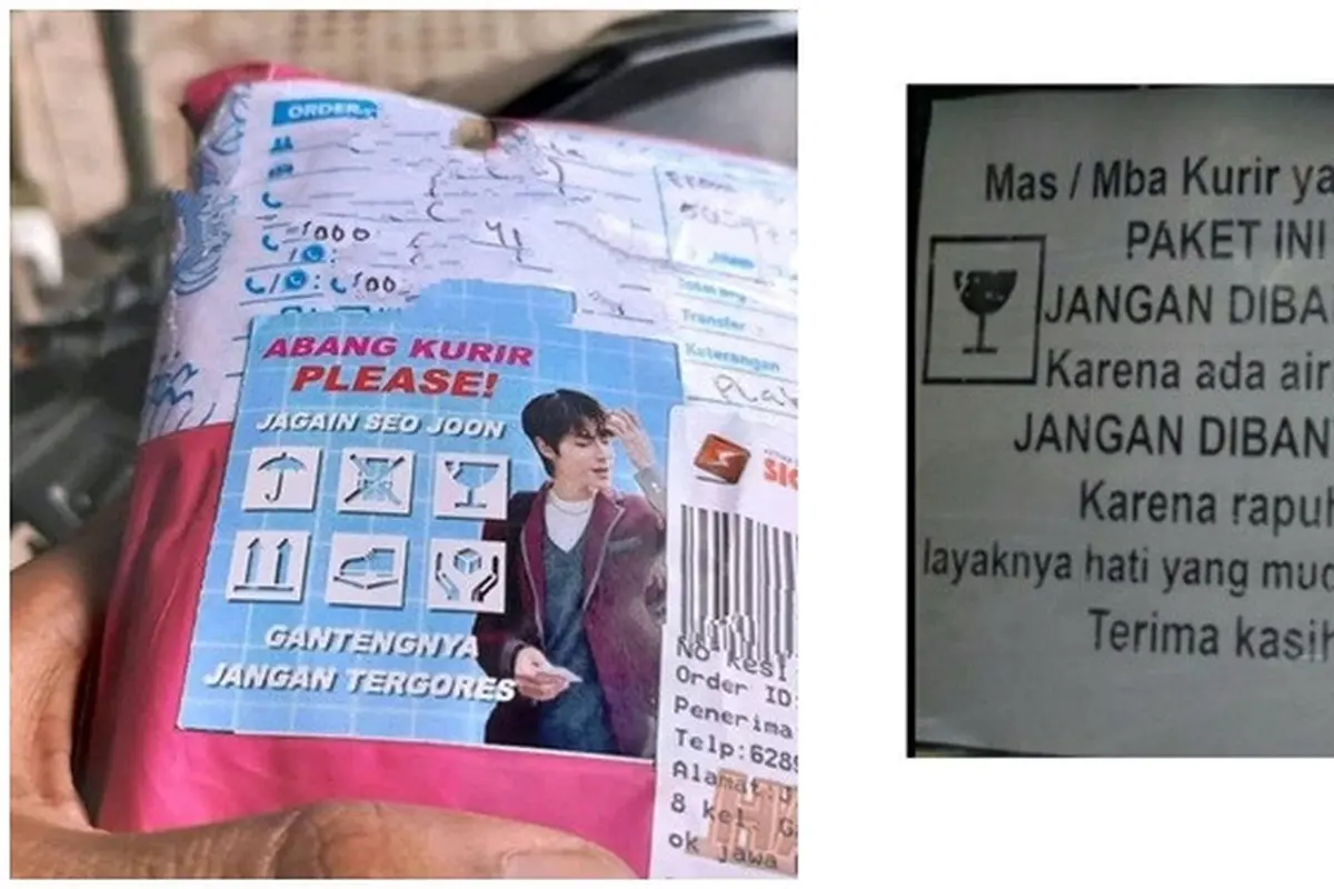 8 Imbauan Tulisan Paket Jangan Dibanting Ini Bikin Geleng Kepala