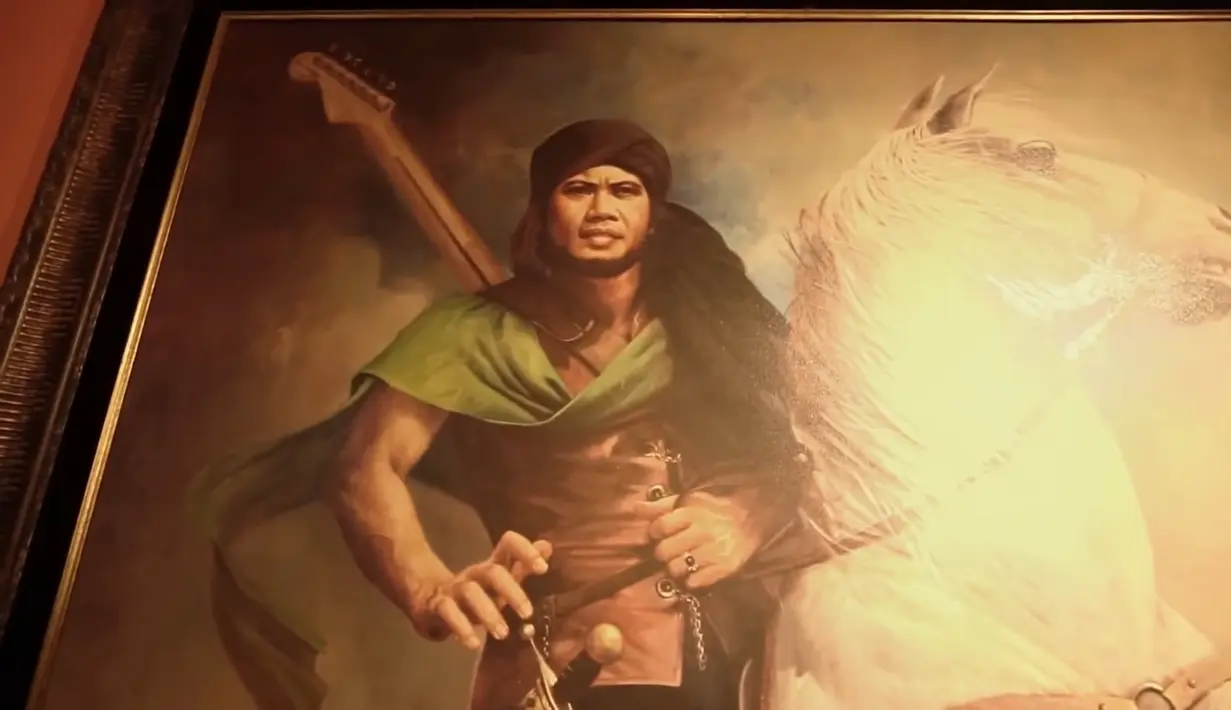 Lukisan ikonis ini pun jadi bagian dari identitas rumah Adam Gifari. (Youtube Imam Subkhan)