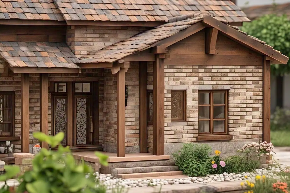 Model Depan Rumah Sederhana dengan Bata Ekspos