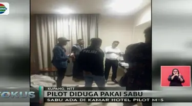 Seorang pilot Lion Air berinisial MS diperiksa atas dugaan penggunaan sabu di hotel tempatnya menginap di Kupang, Nusa Tenggara Timur.