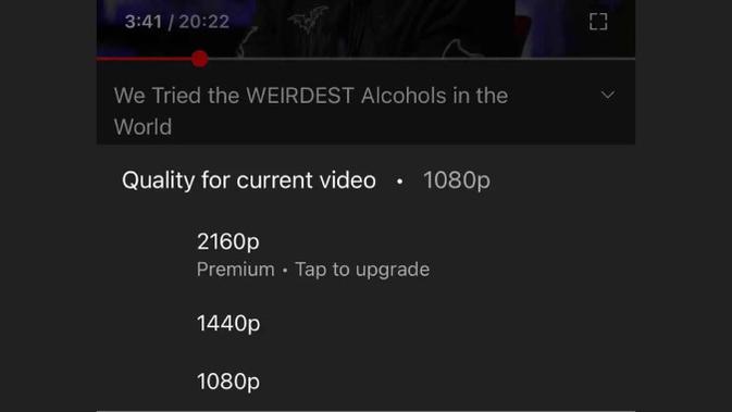 <p>YouTube Premium Video 4K. (Doc: Reddit)</p>