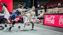 Aksi pemain Timnas basket 3x3 putri Indonesia, Evelyn Fiyo saat final di SEA Games 2025 yang berlangsung di Stadion Nimibutr, Bangkok, Kamis (11/12/2025) petang WIB. (Dok. Perbasi/Ariya Kurniawan)
