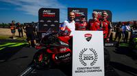 Ducati kunci titel juara dunia konstruktor MotoGP 2025 usai Sprint Race di Sirkuit Catalunya, Barcelona. (Ducati Corse)