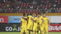Sriwijaya FC menang telak 4-0 atas PSIS Semarang pada lanjutan Liga 1 2018 di Stadion Gelora Sriwijaya Jakabaring, Selasa (22/5/2018). (Bola.com/Riskha Prasetya)