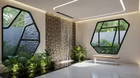 7 Desain Rumah Kecil dengan Air Terjun Mini di Dinding, Bikin Ruangan Terasa Adem dan Mewah