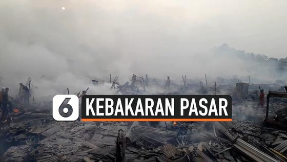 VIDEO: 800 Lapak dan Kios Pasar Inpres Cianjur Terbakar