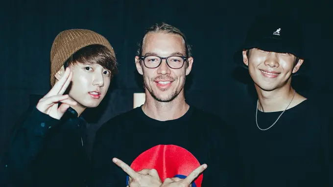 [Bintang] Foto Bareng, BTS dan Diplo Bakal Kolaborasi?