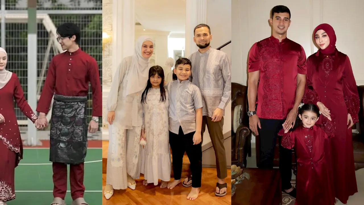 8 Gaya Kompak Keluarga Artis Pakai Baju Kembaran di Momen Idul Adha 2024, Dinda Hauw Pakai Baju Melayu hingga Margin Wieheerm Serba Merah