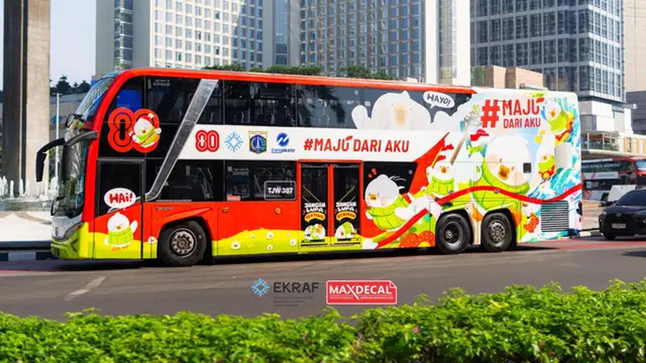 Bus Transjakarta Berhias Kreasi Lokal, di Momen HUT ke-80 RI dengan Gaya Mewah