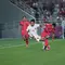 Pemain Timnas Indonesia U-23, Komang Teguh Trisnanda (kiri) berebut bola dengan pemain Korea Selatan U-23, Kim Dong-jin pada laga perempatfinal Piala Asia U-23 2024 di Abdullah bin Khalifa Stadium, Doha, Qatar, Jumat (26/4/2024) dini hari WIB. (Dok. PSSI)