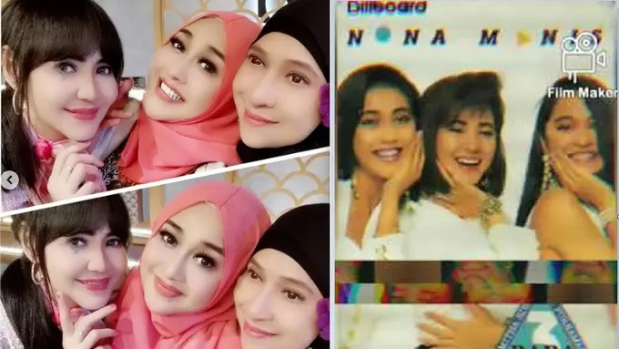 Reuni Tiga Dara beranggotakan Ita Purnamasari, Paramitha Rusady dan Sylvana Herman (Foto: Instagram @itadyahpurnamasari dan tangkapan layar YouTube)