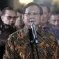 Ketum Partai Gerindra Prabowo Subianto memberi keterangan seusai pertemuan di Mega Kuningan, Jakarta, Selasa (24/7). Pertemuan ini tindak lanjut dari komunikasi politik yang dibangun Demokrat dan Gerindra jelang Pilpres 2019 (Merdeka.com/Iqbal S. Nugroho)