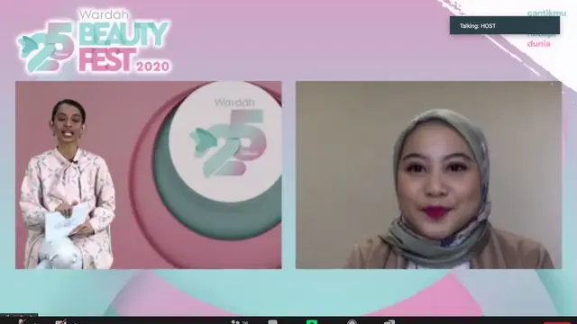 Konferensi Pers Virtual Wardah Beauty Fest 2020.