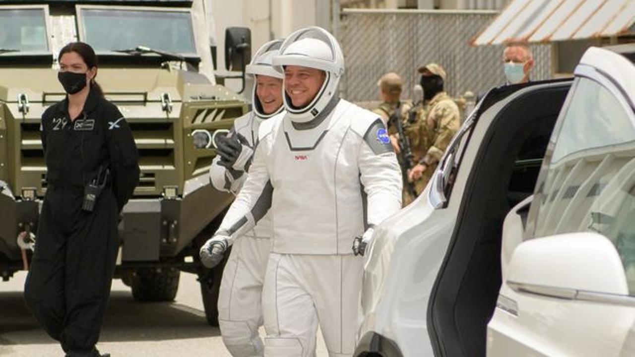 Atronaout NASA yang akan meluncur ke ISS dengan SpaceX. (Dokumentasi NASA/Bill Ingalls)