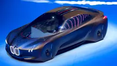 Mobil konsep 'Vision Next 100' diperlihatkan produsen BMW saat perayaan HUT ke-100 BMW di Munich, Jerman, Senin (7/3/2016). 'Vision Next 100' BMW terlihat sangat futuristik. (Reuters/ Michael Dalder)