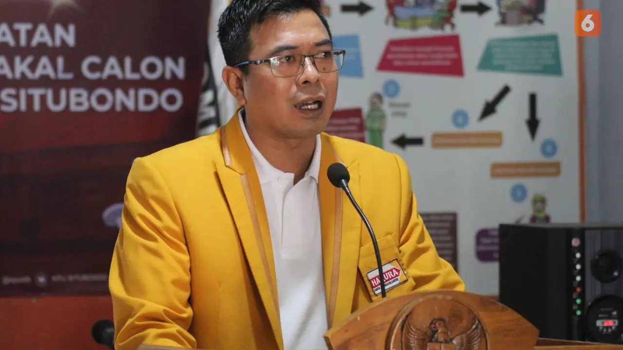 Ketua DPC  Partai Hunura Situbondo Zuhari Nirwana. (Hermawan Arifianto/Liputan6.com)