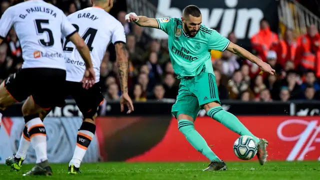 Striker Real Madrid Karim Benzema (JOSE JORDAN / AFP)