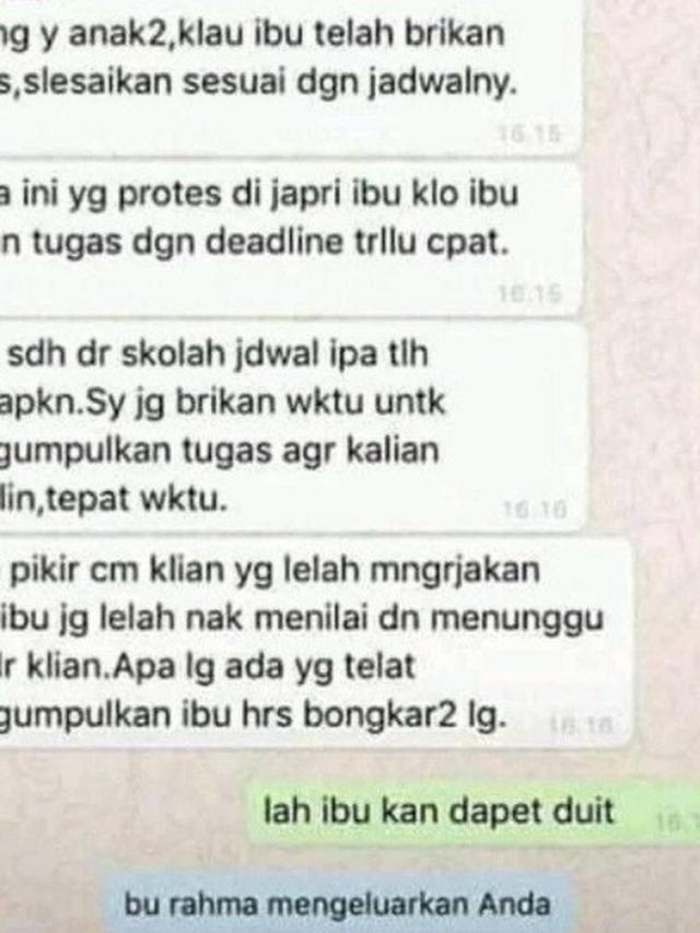 chat kocak guru dan murid