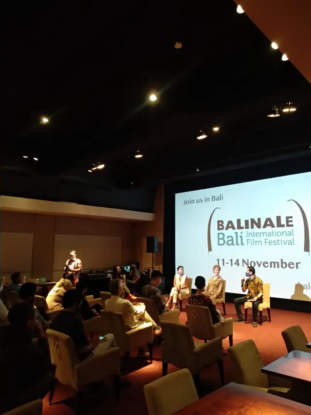 Suasana konferensi pers Balinale 2021 di Jakarta.