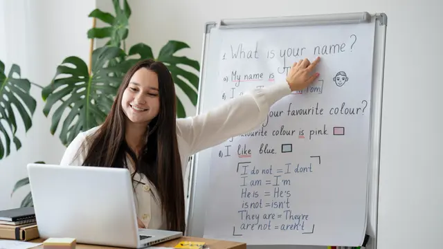 Ilustrasi guru, mengajar