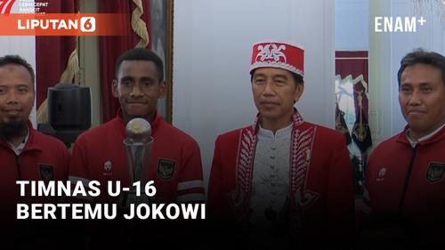 VIDEO: Presiden Jokowi Sambut Timnas U-16 di Istana Merdeka
