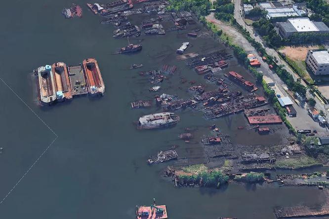 Pulau Staten, New York. Foto: Google Earth