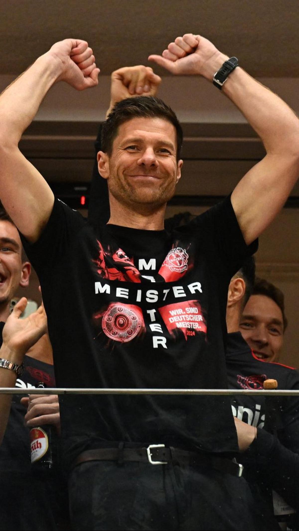 Hal tersebut dipastikan setelah tim asuhan Xabi Alonso berhasil mengalahkan Bremen dengan skor telak 5-0.&nbsp;Foto: Ina Fassbender/AFP