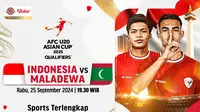 Live streaming AFC U20 Asian Cup 2025 Qualifiers: Indonesia vs Maladewa di Vidio minggu ini. (sum. doc. Vidio.com)