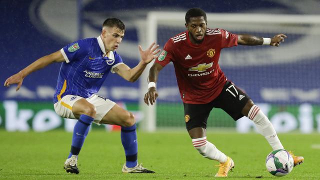 Paul Pogba Cetak Gol, Manchester United Hajar Brighton 3-0 di Piala Liga Inggris