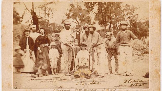 Ilustrasi John Deason dan Richard Oats bersama dengan beberapa orang anggota keluarga (Wikipedia Commons)