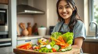 resep salad hokben ©Ilustrasi dibuat AI