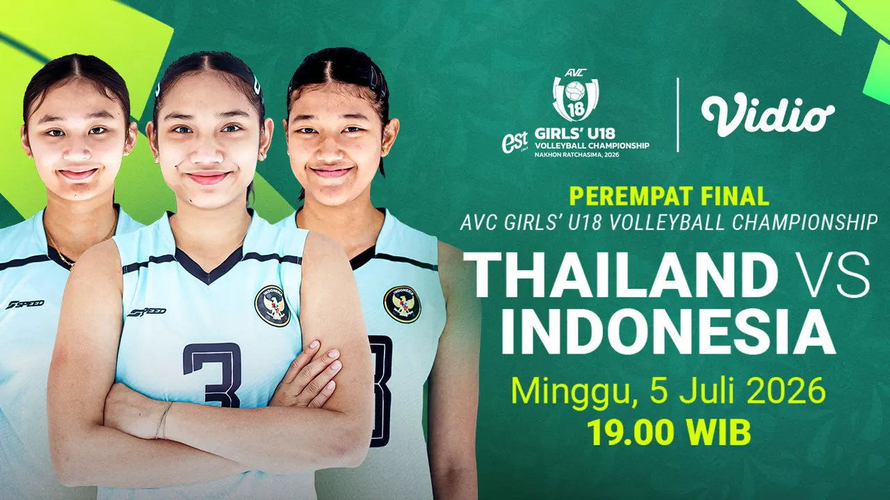 Thailand vs Indonesia - Perempat Final AVC Girls' U18