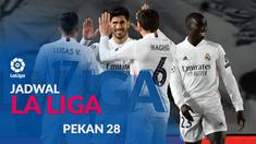 Berita motion grafis jadwal Liga Spanyol 2020/2021 pekan ke-28. Real Madrid bertandang ke markas Celta Vigo.