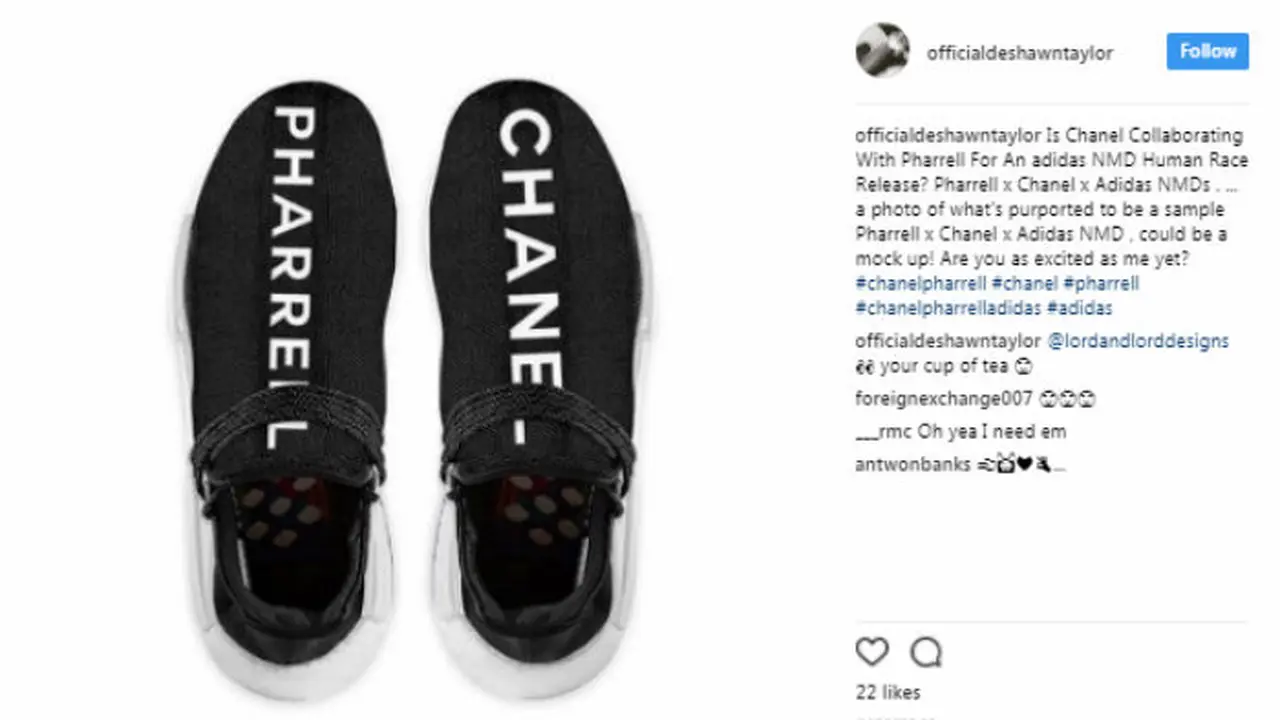 Pharrell Williams Dikabarkan Merancang Sepatu Khusus untuk Chanel