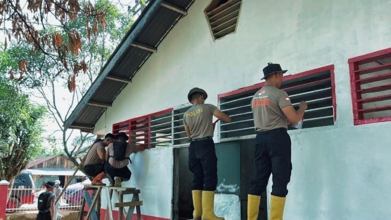 Brimob Polda Sumut Percepat Aktivitas Belajar dengan Renovasi SDN di Tapanuli Tengah