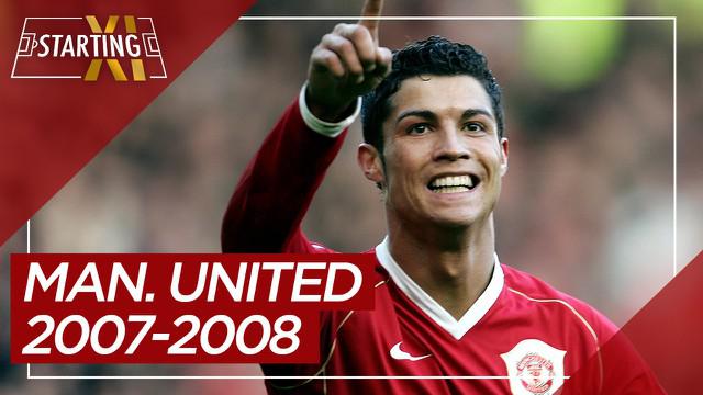 Berita motion grafis starting XI Manchester United saat suara Liga Champions 2007-2008.