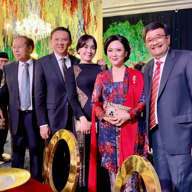 Ahok dan Puput Nastiti Devi di Pernikahan Cucu Megawati