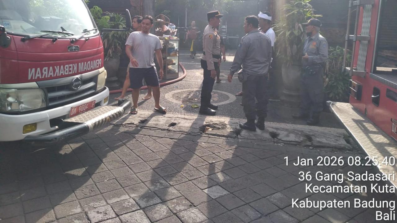 Lupa Matikan Kompor, 3 Ruko di Kuta Hangus Terbakar dan Kerugian Capai Rp550 Juta