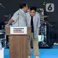 Prabowo Subianto-Gibran Rakabuming Raka unggul berdasarkan hasil hitung cepat dari dua pasangan calon lainnya. (Liputan6.com/Herman Zakharia)