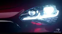 Headlamp mobil sport baru Kia.