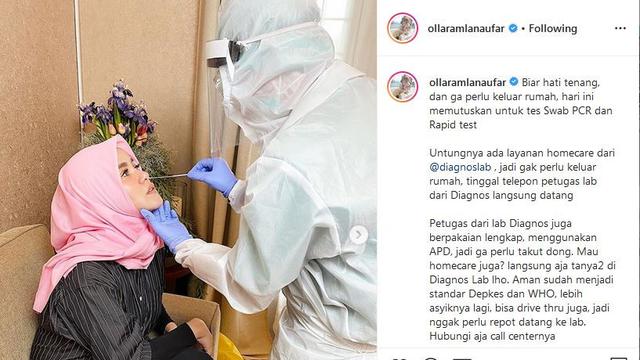 Olla Ramlan jalani Rapid Tes dan Swab