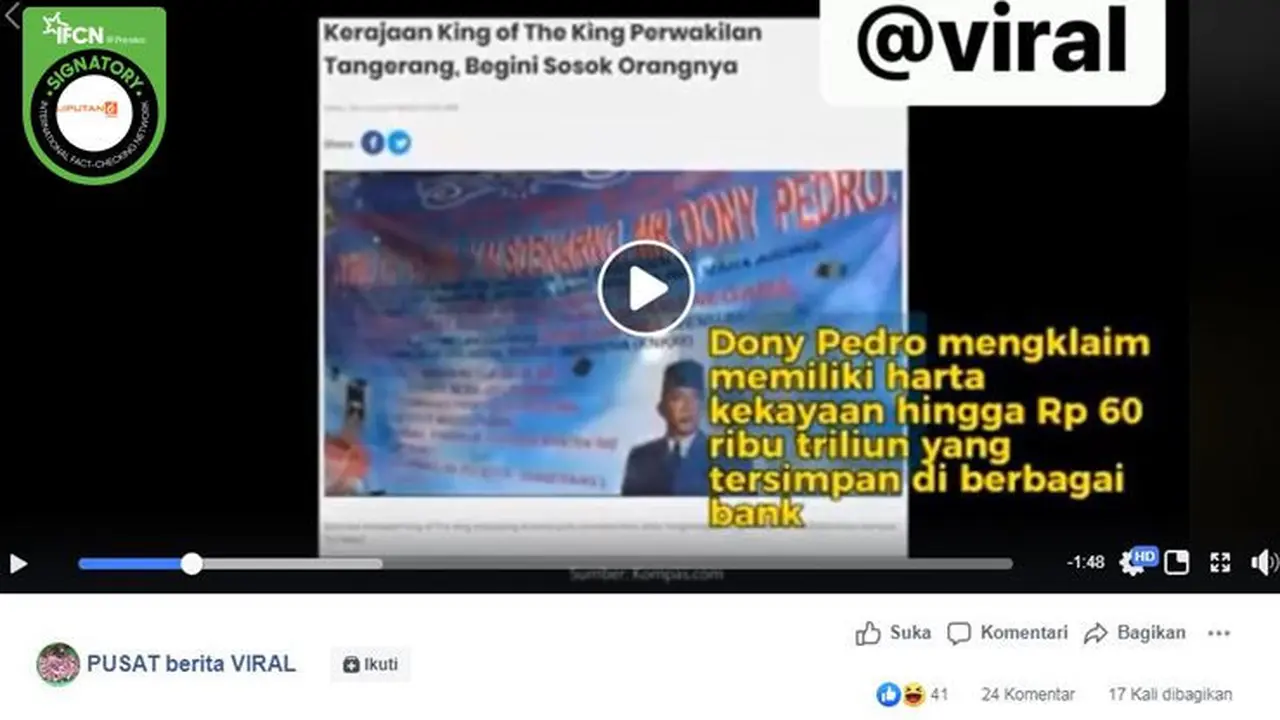 Cek Fakta: Gambar Tangkapan Layar Video Tentang Kelompok King of The King