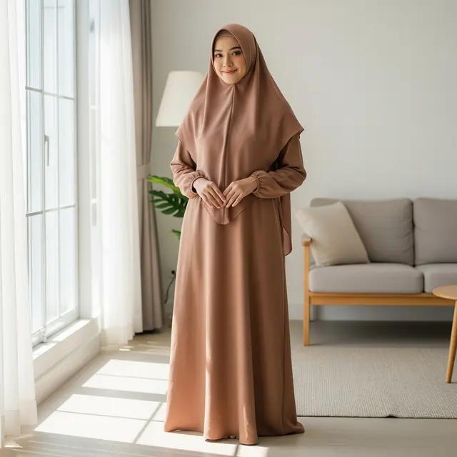 9 Model Gamis Simple Polos Elegan Anti Bau, Tampil Anggun Bebas Khawatir