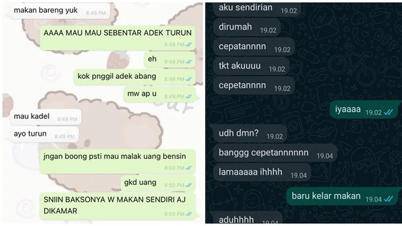 7 Isi Chat Kakak dan adik Ini Bikin Senyum Sendiri