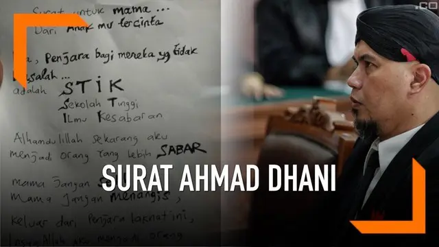 VIDEO: Surat Ahmad Dhani untuk Ibunda dari Balik Penjara