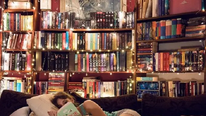 Ilustrasi membaca. (via. Pinterest)