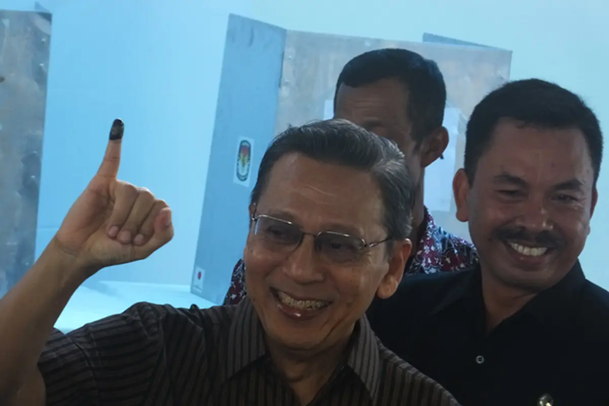 Wapres Budiono Nyoblos di Sleman, Berharap Pemilu Tertib